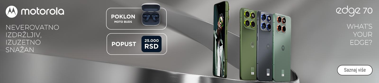 Nova Motorola edge 70 po promotivnoj ceni + poklon