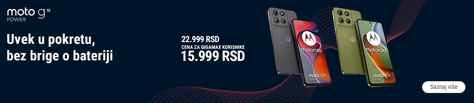 MOTOROLA moto g15 power po super ceni - samo za GigaMAX korisnike
