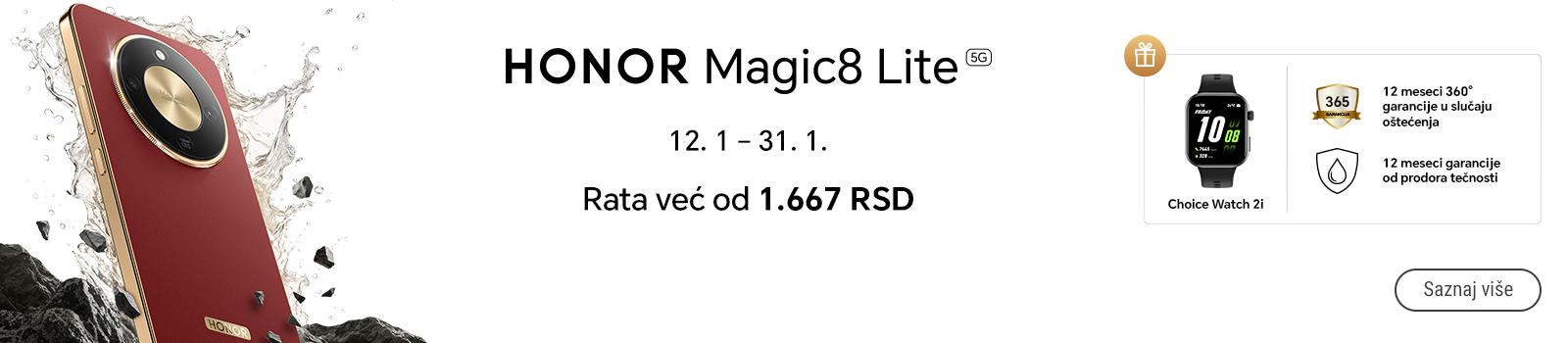 HONOR Magic8 Lite + poklon + 12 meseci zaštite