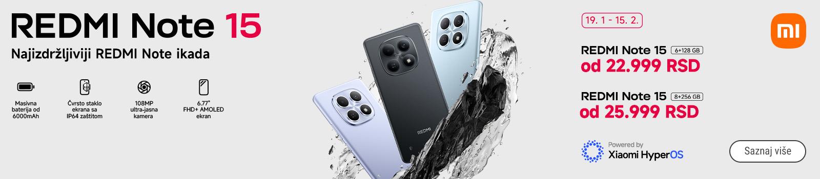 Novi Xiaomi Redmi Note 15 u prodaji po promotivnim cenama