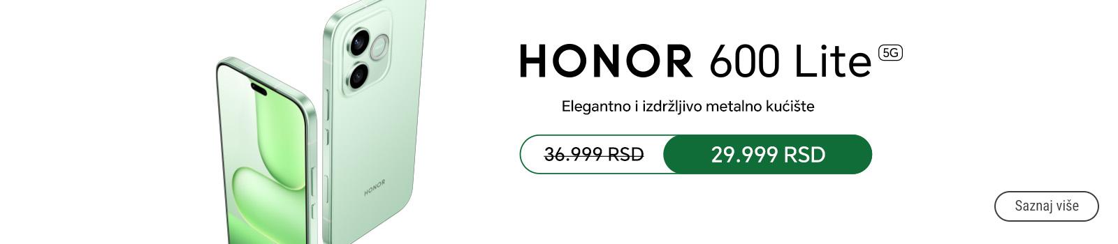 Novi Honor 600 Lite u prodaji po promotivnoj ceni