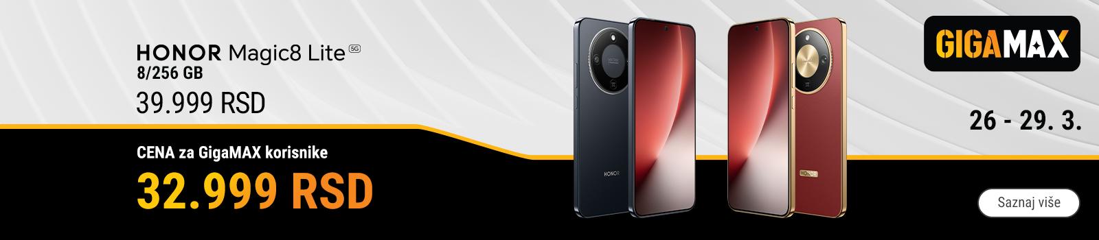 GigaMAX ponuda – HONOR Magic8 Lite po super ceni