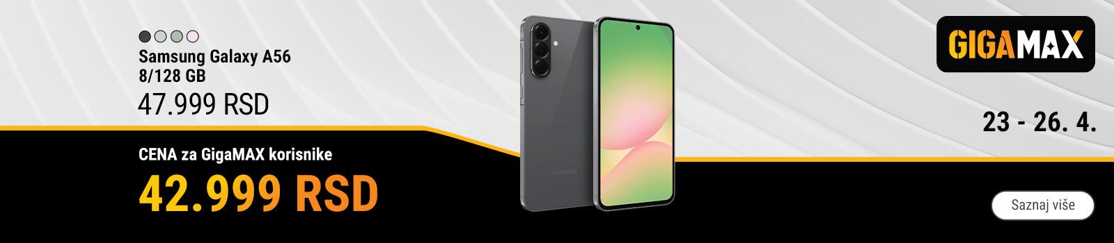 SAMSUNG Galaxy A56 8/128GB po super ceni - samo za GigaMAX korisnike