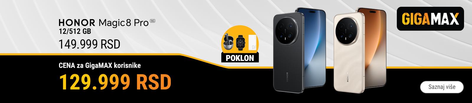 HONOR Magic8 Pro 12/512GB po super ceni - samo za GigaMAX korisnike