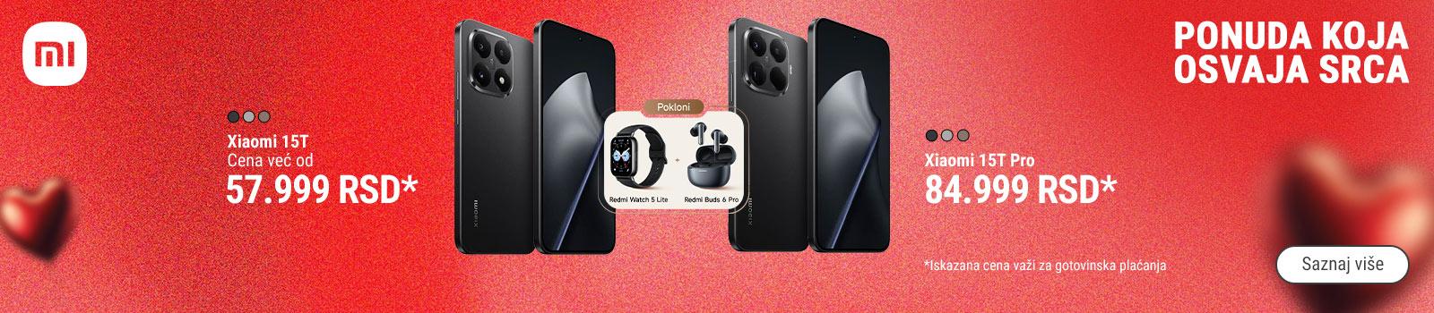 Xiaomi 15T serija telefona po super cenama + pokloni