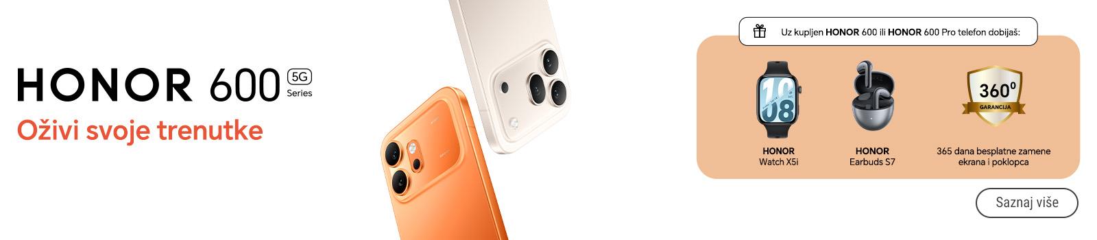HONOR 600 5G serija telefona po super cenama + pokloni