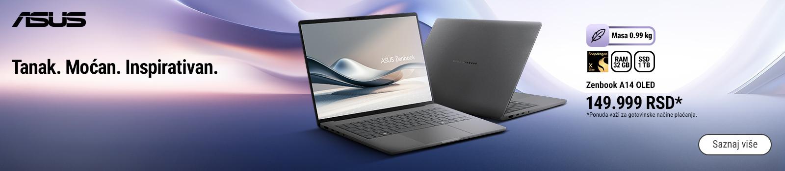 ASUS Zenbook laptop računari – snaga, stil i mobilnost za profesionalce